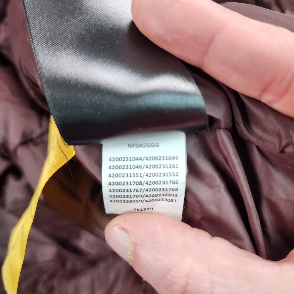 The North Face Hydrenalite Down Hoodie Womens XL Brown TNF Monogram 600 Fill - Picture 7 of 9